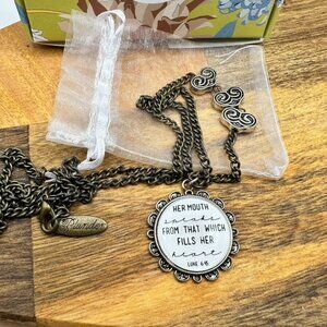 Plunder Design Lee Necklace "Her Mouth Speaks From That Which Fills Her Heart"